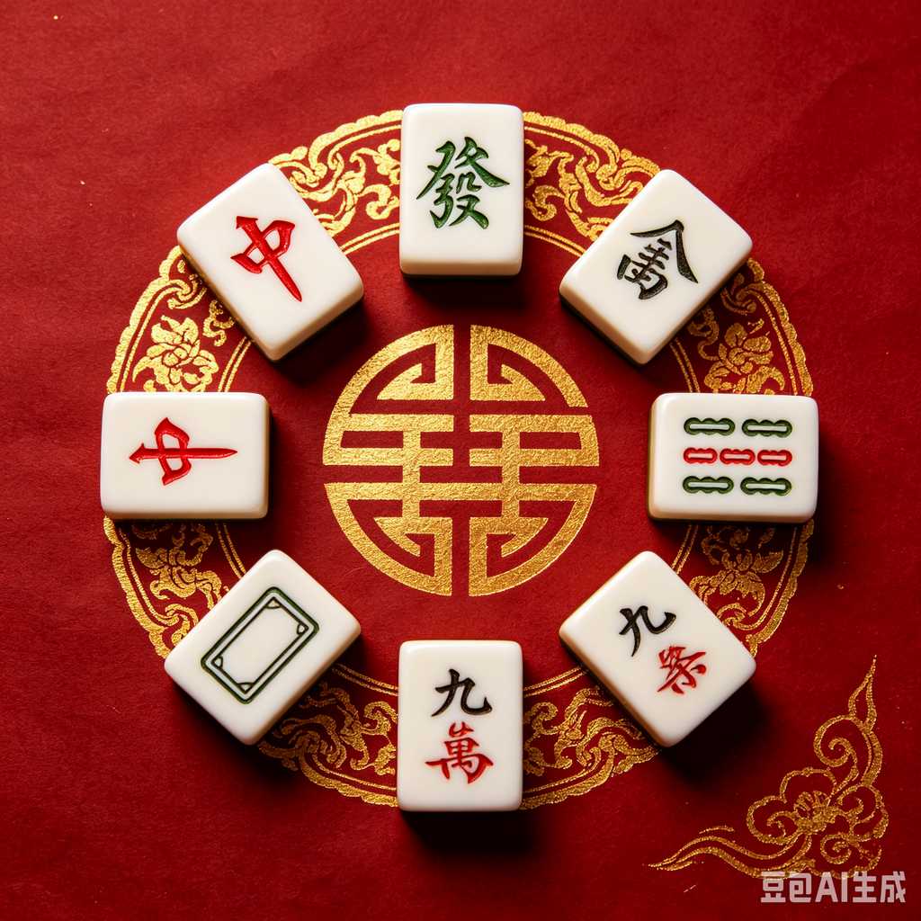 modern text mahjong tiles
